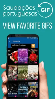 Portuguese Good Night Gif android App screenshot 1