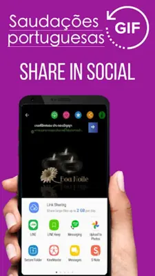 Portuguese Good Night Gif android App screenshot 2